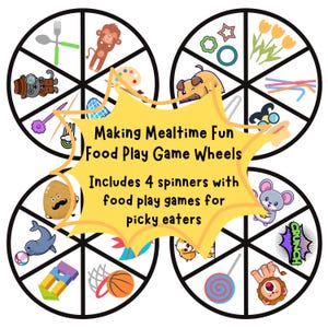 食べ物ゲームホイールで遊ぶ - 好き嫌いの多い子どもの食事の時間を楽しくする - 摂食療法 - 作業療法 - 言語療法 - 食べ物を楽しむ