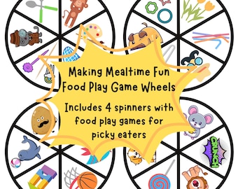 Food Play Game Wheels: Fun Mealtime Activity for Picky Eaters (Digital Download)