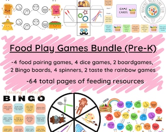 Food Play Games Bundle: Preschool Feeding Therapy Activities for Picky Eaters (Digital Download)