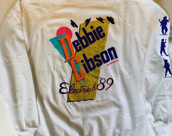 Vtg 1989 Debbie Gibson Electric Youth Concert T-shirt Black XS/S