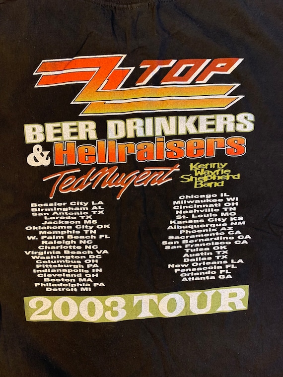 Vtg ZZTop 2003 tour t-shirt