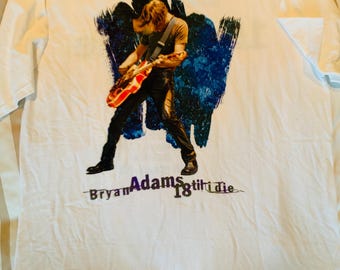 Vintage 90s Bryan Adams Tour T-shirt: 18 Til I Die, Size XL - Etsy