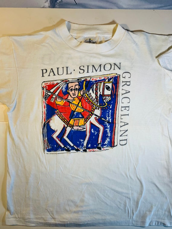 Vintage Paul Simon t shirt for 1987 Graceland tour