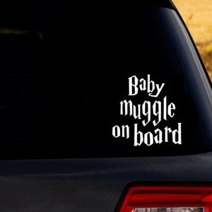 Baby Muggle on Board, Naklejki, Naklejka na okno, Naklejka na samochód