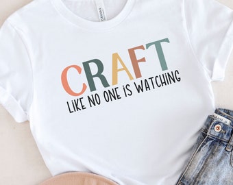 Crafting tee shirt, crafting humor, funny T-shirt for knitter, gift for her, funny craft shirt, crafter shirt, funny crafting gift