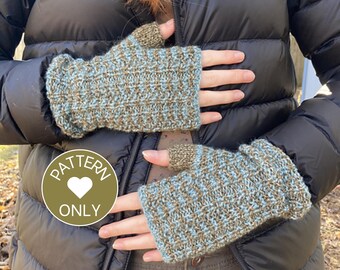 Fingerless mitts knitting pattern, easy armwarmer pattern, instant download knitting pattern, knitted gloves pdf, digital knitting pattern