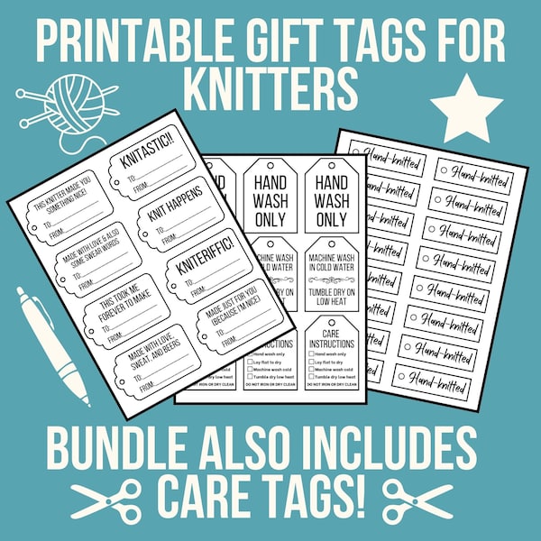 Hand Knit Tags - Etsy