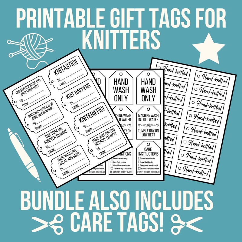 Hand Knit Tags - Etsy