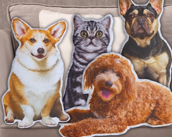 Custom Pet Pillow From Photo, Pet Memorial Gift, Personalized Dog Pillow, Cat Pillow, Dog Picture Pillow, Unique Photo Gift