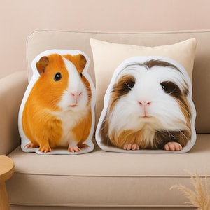 Custom Pet Pillow Guinea Pig, Pet Photo Pillow Hamster, Custom Plushie Guinea Pig, Pet Shaped Pillow, Pet Memorial Gift, Pet Lover Gift