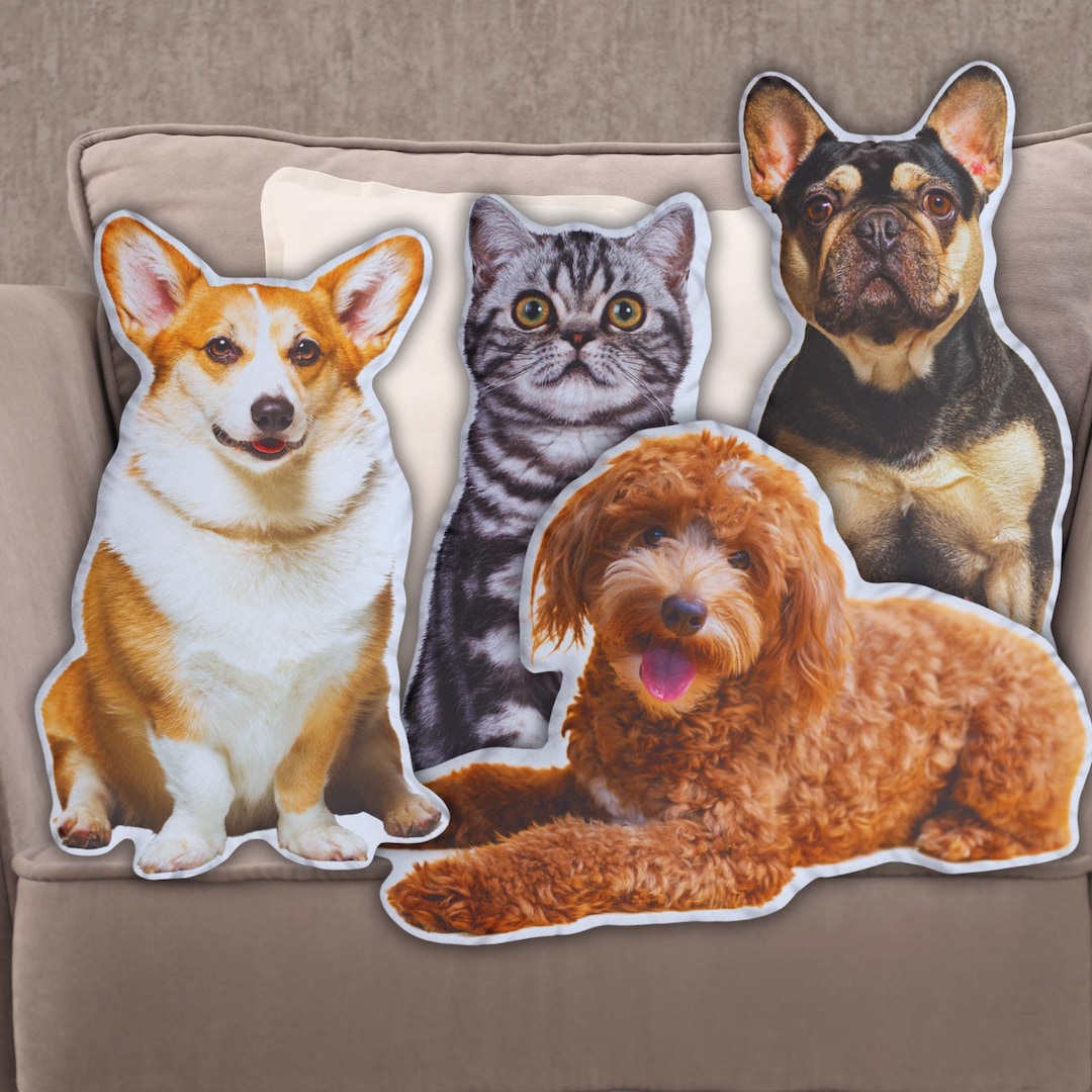 HOME LIVING Custom Photo Pillow Personalized Dog Cat Pet Pillow