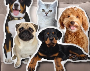 Custom Pet Pillow from Photo, Personalized Dog Pillow, Custom Pillow, 3D Photo Pillow, Cat Pillow, Pet Memorial Pillow, Pet Lover Gift