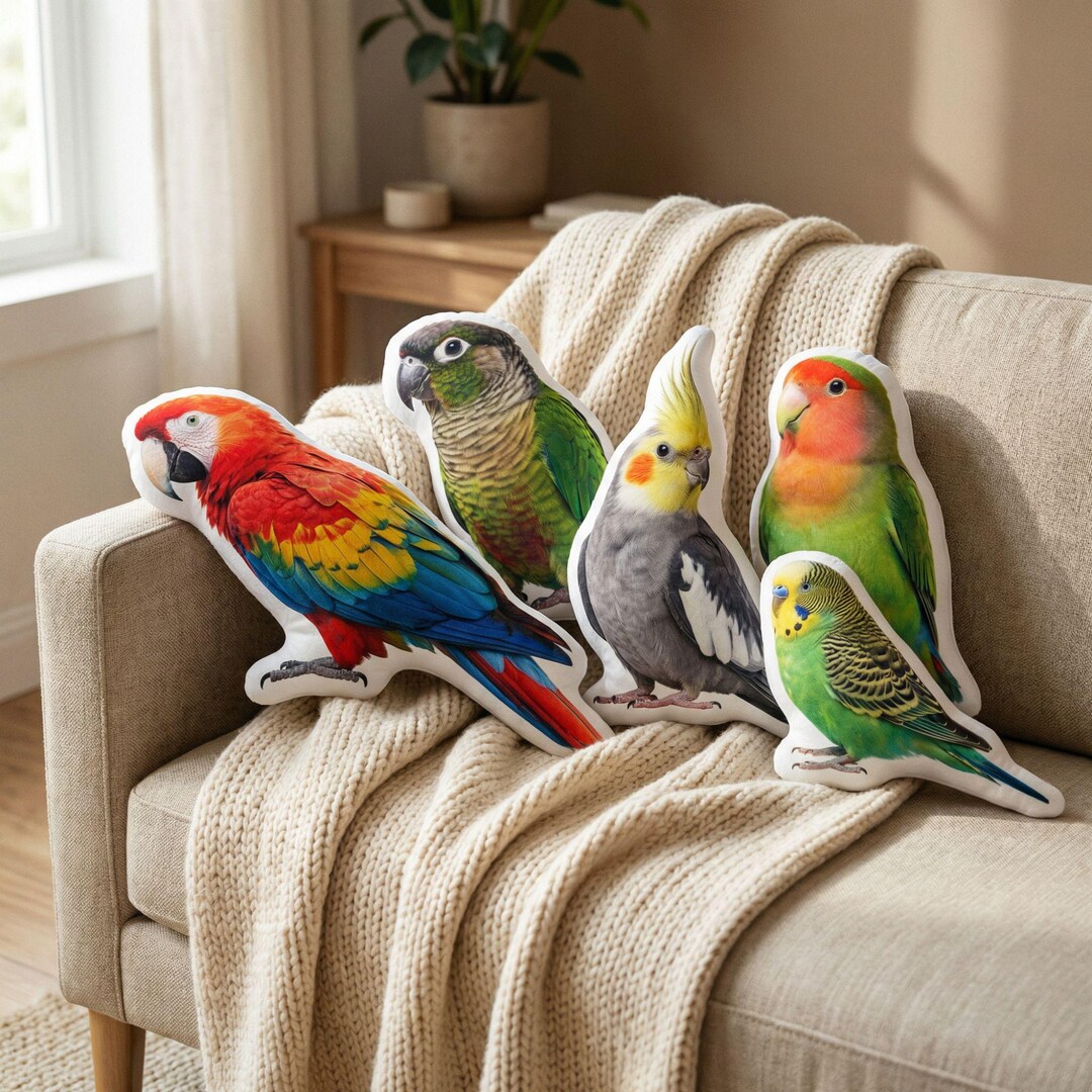 Custom Parrot Pillow From Photo, Bird Lover Gift, Parrot Plush, Pet ...