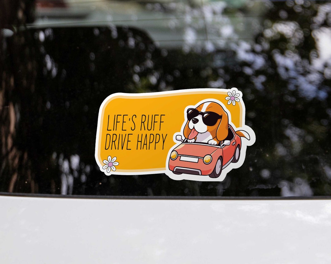 Happy Ruff Dog Lover Vinyl Sticker