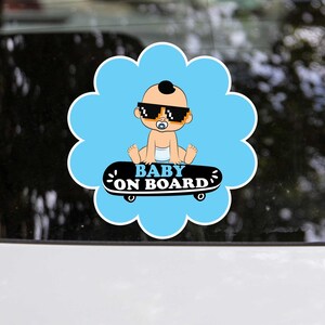 Adesivo per auto a forma di fiore per neonato a bordo V2 / Adesivo per paraurti per auto di sicurezza / Decalcomania impermeabile
