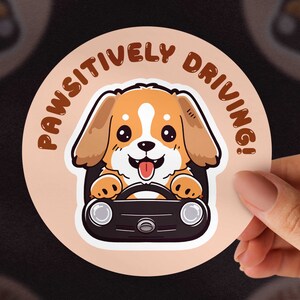 No.1 stickers voor gemakkelijk rijdende auto, ronde bumperstickers, hondenstickers, waterdichte sticker
