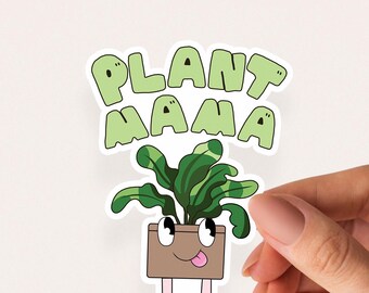 Plant Mama Sticker: Waterproof Vinyl Decal for Indoor & Outdoor