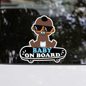 Baby Boy On Board Car Sticker V3 | Safety Car bumper Sticker | Waterproof Decal