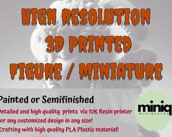 Resin 3D Printing Service - High Quality 3D Prints 12K - Specialized for Miniatures, Figures