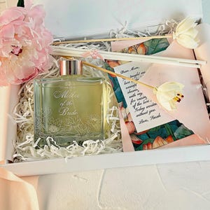 Personalized Reed Diffuser Gift Box l Wedding Keepsake l Custom Bridal Gift l Champagne Blush Edition