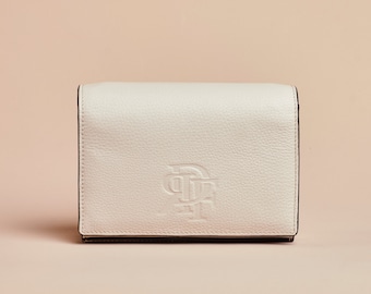 Bolso bandolera de piel de grano completo, bolso de hombro de piel de becerro colombiana hecho a mano
