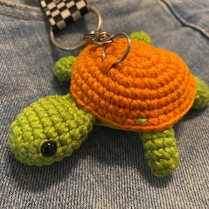 Sea Turtle Crochet Keychain