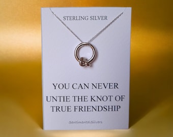 Sterling Silver Friendship Knot Necklace