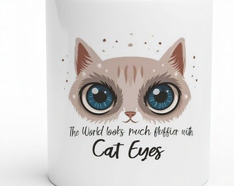 Sweet Cat Mug - De wereld ziet er veel luchtiger uit met Cat Eyes