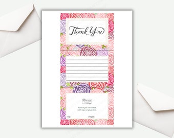 Printable Thank You Trifold Gift Card Holder