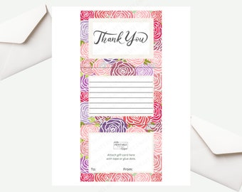 Printable Thank You Trifold Gift Card Holder