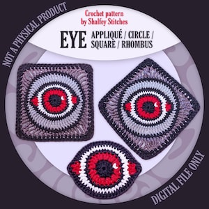 Ögonruta / Applikation / Cirkel - Virkmönster | DIGITAL NEDLADDNING