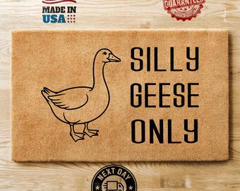 Humorous Goose Doormat, Silly Geese Only Entry Mat, Fun Welcome Mat for Home, Goose-Friendly Home Decor, Funny Gift, Cute Gift, Unique Gift