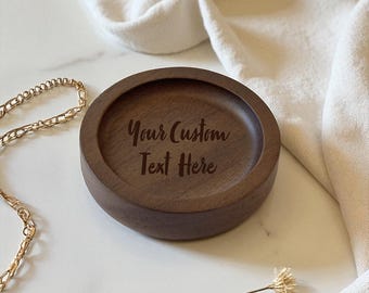 Porte-bijoux en bois personnalisé, porte-bague en bois, cadeau d'anniversaire, porte-bijoux, cadeau pour petite amie, cadeau personnalisé, porte-bague pour homme