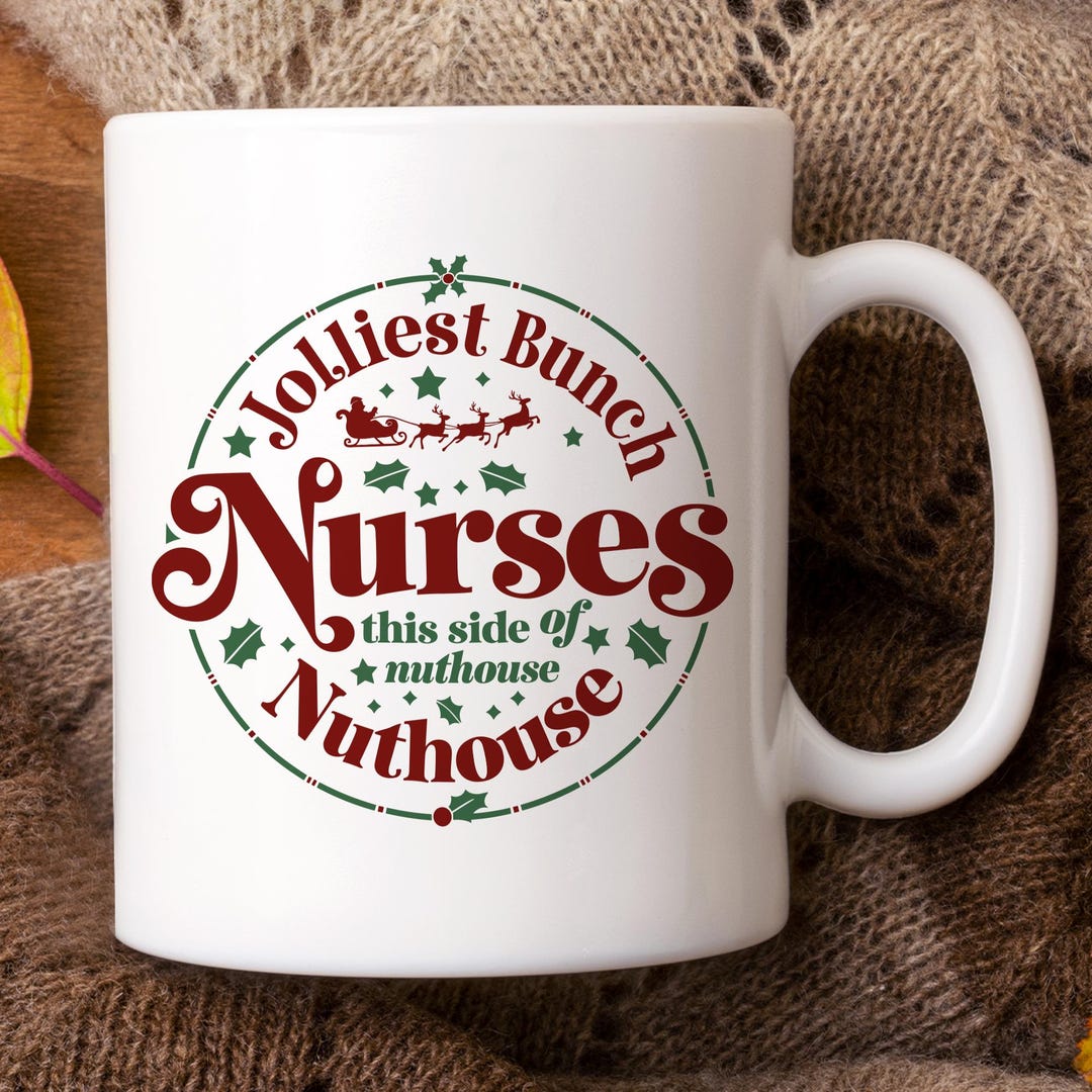 Jolliest Bunch of This Side of the Nuthouse Mug, Funny Mug, Christmas ...