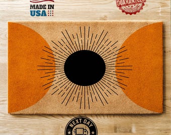 Mid Century Doormat, Welcome Mat, Mid Century Modern Mat, Outdoor Mat, Housewarming Gift, Minimalist Doormat, Home Decor, Coir Doormat