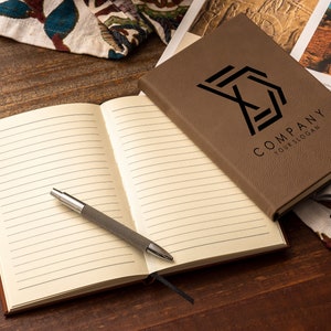 Custom Company Logo Journal, Company Logo Notebook, Custom Leather Notebook, Personalized Gifts, Company Gift, Office Gift