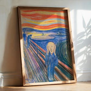 The Scream Exhibition Poster, Edvard Munch Wall Art, Framed The Scream Print, Iconic Artwork Print, Edvard Munch The Scream Artwork