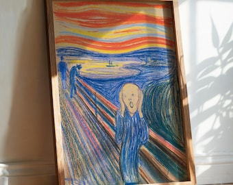 The Scream Exhibition Poster, Edvard Munch Wall Art, Framed The Scream Print, Iconic Artwork Print, Edvard Munch The Scream Artwork