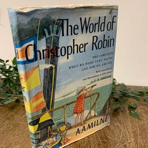 Vintage “The World of Christopher Robin” by A. A. Milne – E. H. Shepard Illustrations – Classic Pooh Stories – Children’s Book