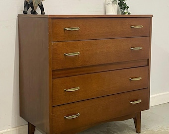 Mid Century Modern Chest of Drawers 4 Drawer Bedroom Storage Cabinet