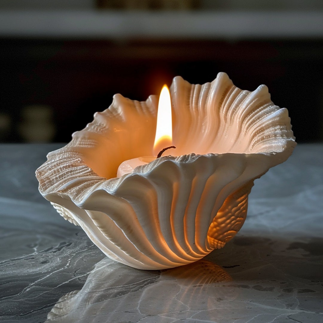 Shell Candle Container Artisanal Shell Candle Holder Creations - Etsy