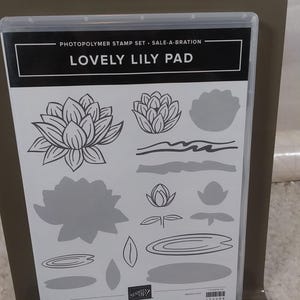 Conjunto de carimbos "Lovely Lily Pad" da Stampin' Up aposentado