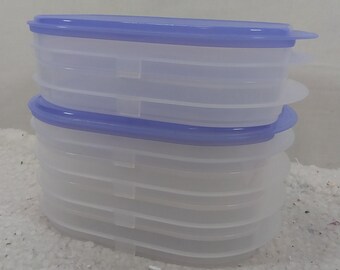 Récipients de rangement empilables vintage peu encombrants