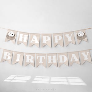 editable little dumpling happy birthday banner printable 1st birthday banner dim sum happy  birthday banner template bao birthday LD01