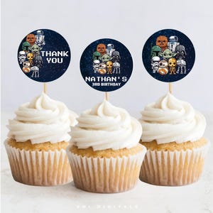 star wars cupcake toppers star wars birthday cupcake toppers printable star wars cupcake toppers editable star wars cupcake toppers SW01