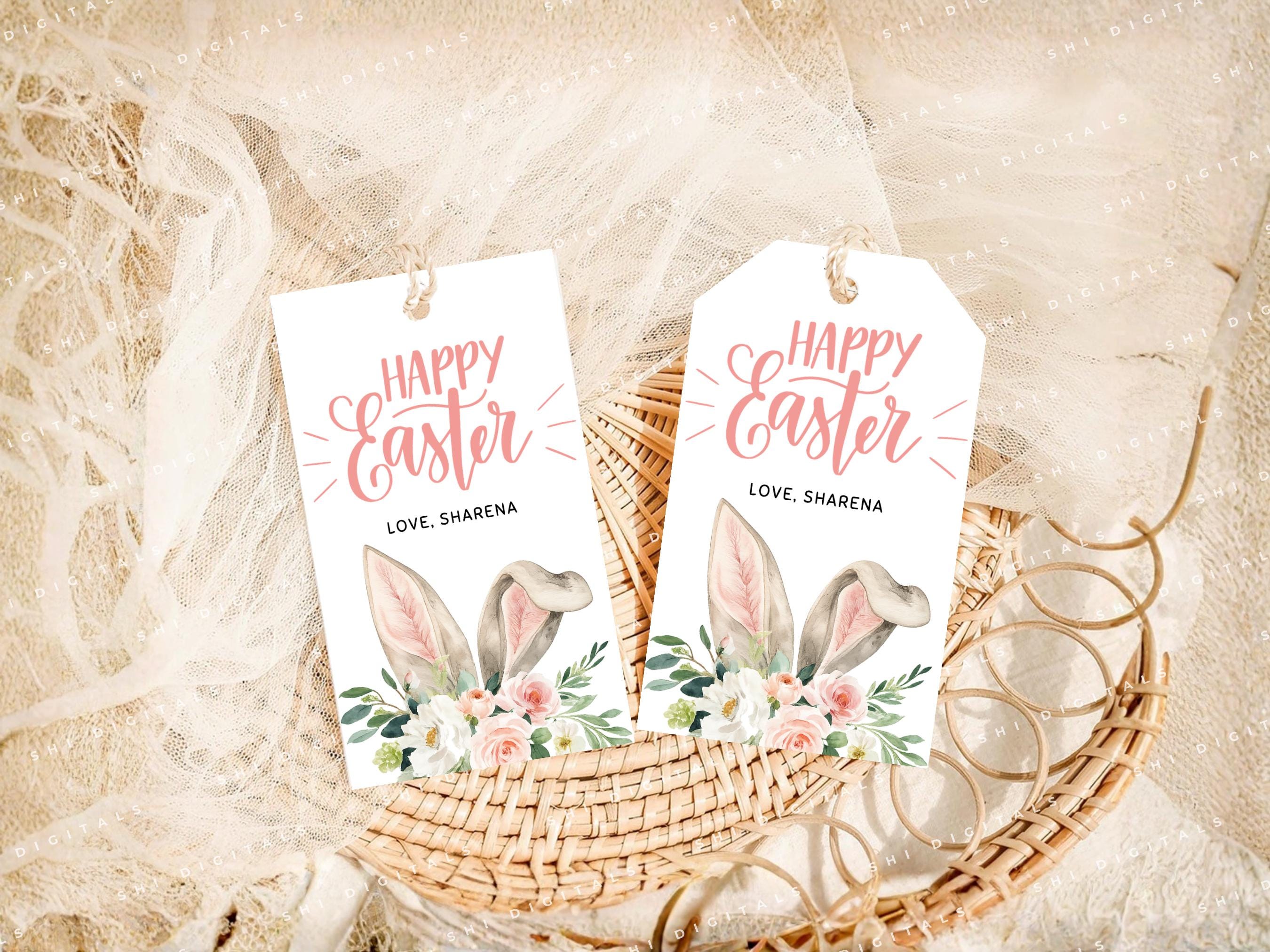 Easter Note Tag Editable Happy Easter Tag Printable Easter Gift Tag Easter Classroom ...