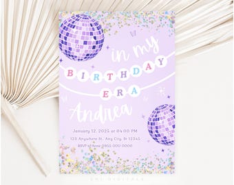 In My Birthday Era Invitation Disco Music Party Invite Friendship Bracelet Invitation