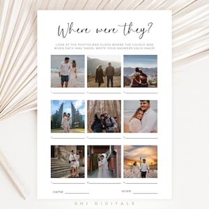 where were they bridal shower game editable couple games engagement party games wedding shower game template printable where were they game