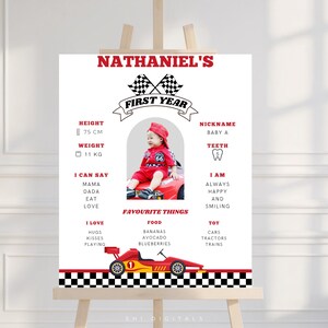 fast one 1st birthday milestone poster editable race car birthday party sign printable birthday poster milestone board racing car milestone