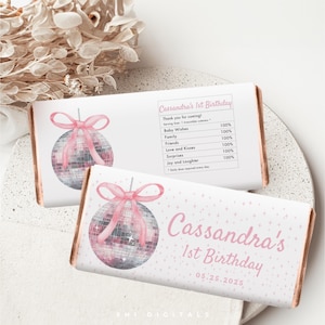 disco ball chocolate wrapper chocolate bar wrapper template disco ball birthday favors chocolate labels disco ball chocolate bar template